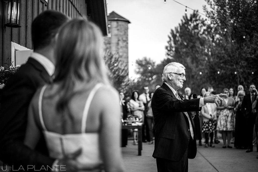 J. La Plante Photo | Denver Wedding Photographer | Chatfield Botanic Gardens Wedding | Father of the Bride Speech