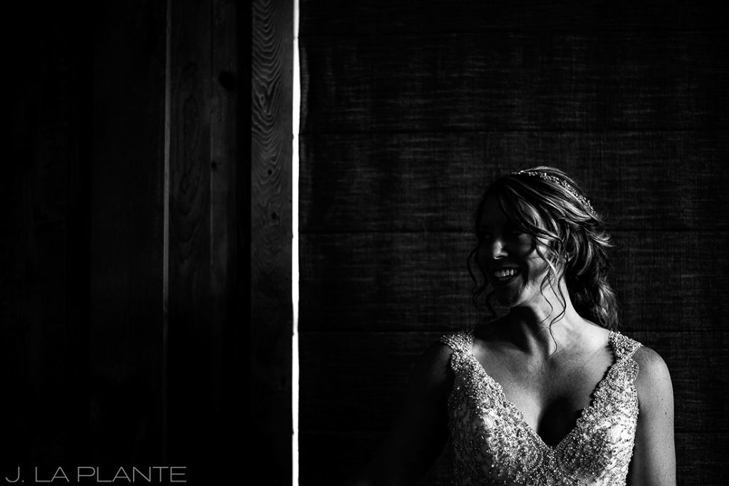 J. La Plante Photo | Winter Park Colorado Wedding Photographer | Devil's Thumb Ranch Wedding | Bride Anticipation Before Ceremony