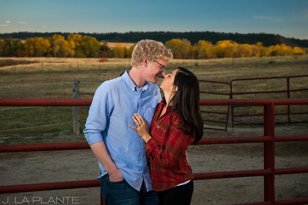 J. La Plante Photo | Colorado Wedding Photographer | Horse Ranch Engagement | Fall Engagement Shoot