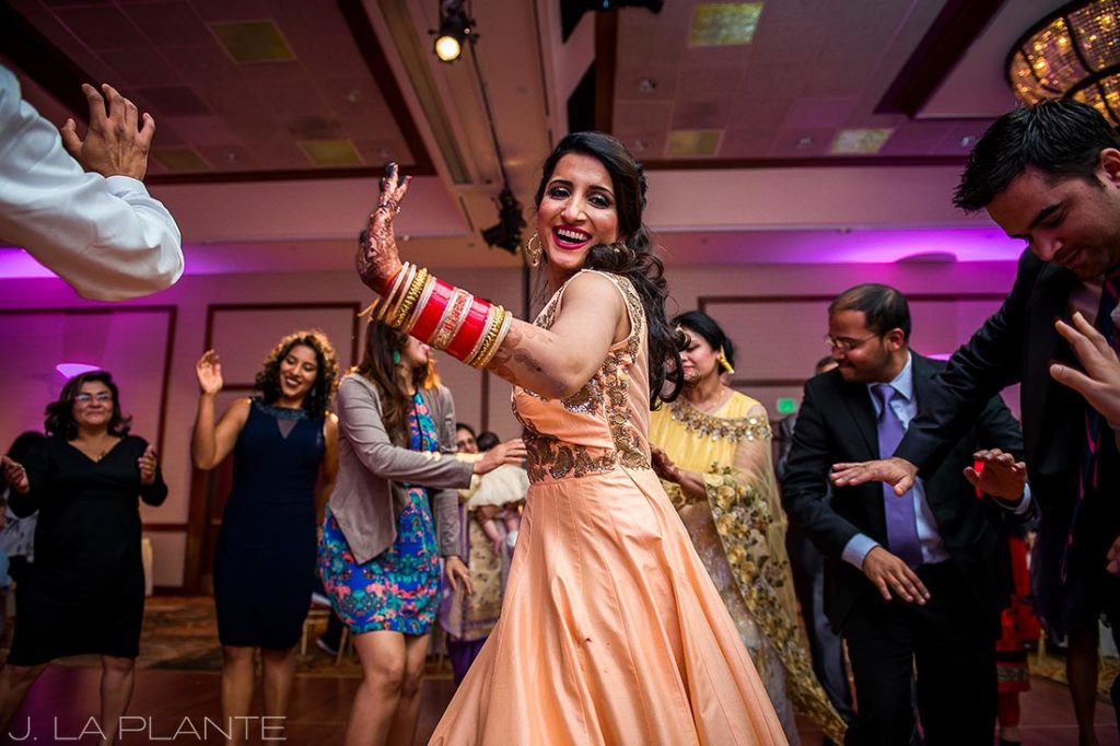 Wedding dance party | Hindu wedding in Colorado Springs | Cheyenne Mountain Resort wedding | J. La Plante Photo