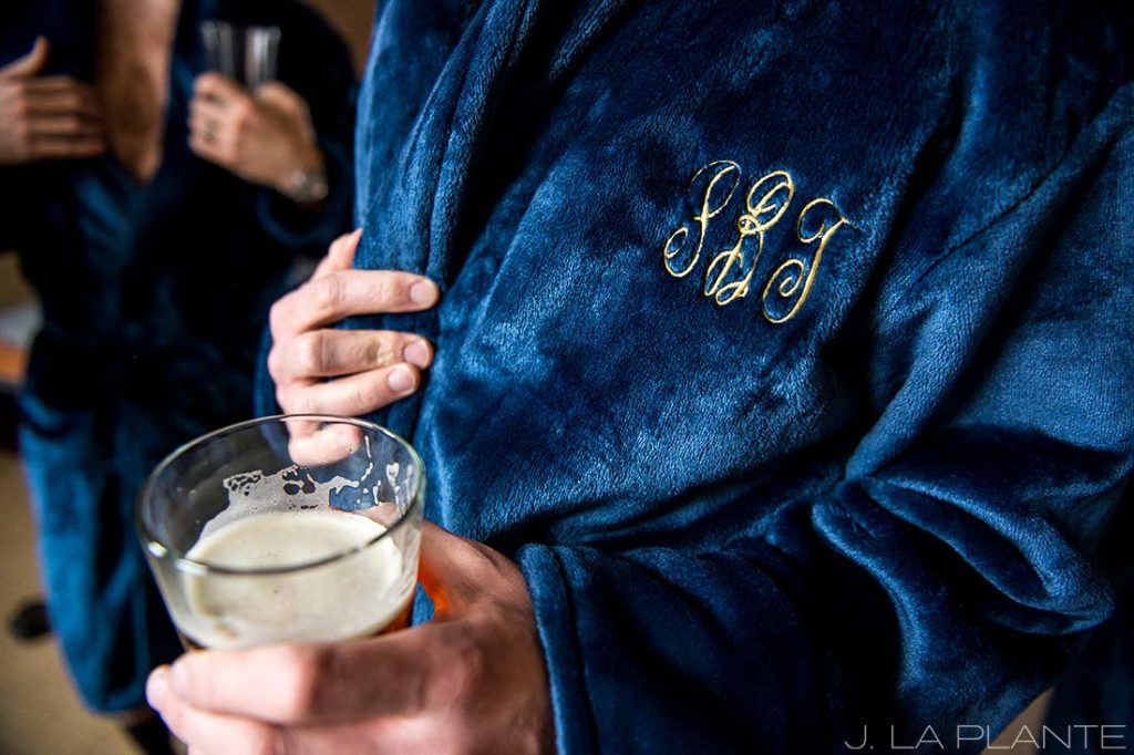 J. La Plante Photo | Denver Wedding Photographers | University of Denver Wedding | Groom Drinking Beer