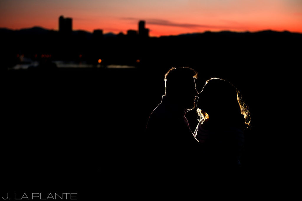 J. La Plante Photo | Denver Wedding Photographers | City Park Denver Engagement | Sunset Engagement Photo