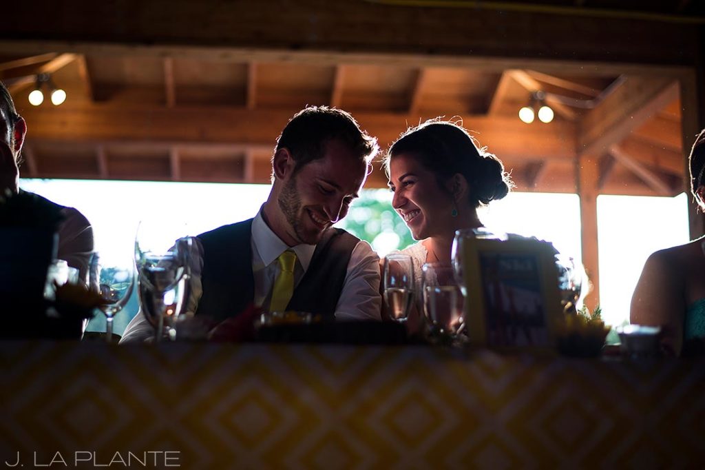 J. La Plante Photo | Boulder Wedding Photographers | Planet Bluegrass Wedding | Bride and Groom Toasts