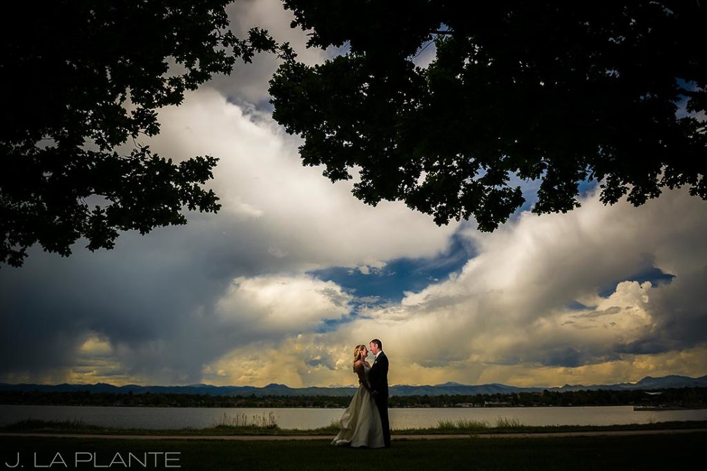 J. La Plante Photo | Denver Wedding Photographers | Chatfield Botanic Gardens Wedding | Bride and Groom Sunset Portrait