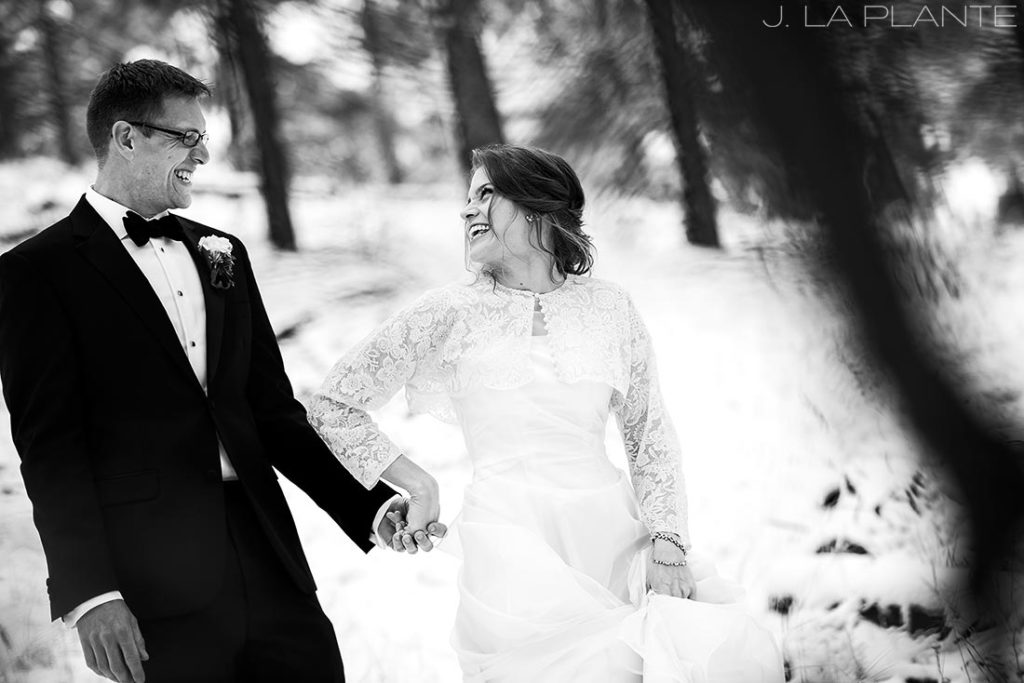 Quiet moment between bride and groom | Chief Hosa Lodge wedding | J. La Plante Photo | Denver Wedding Photographers