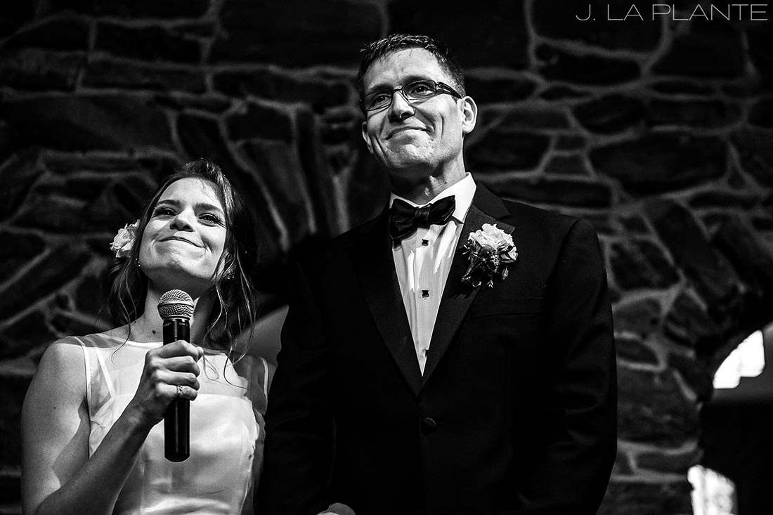 Bride and groom toast | Chief Hosa Lodge wedding | J. La Plante Photo | Denver Wedding Photographers
