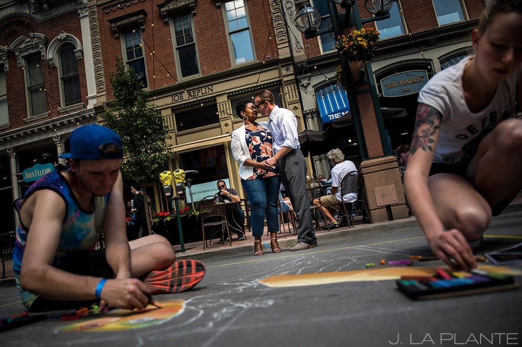 Denver Chalk Art Engagement | Downtown Denver Engagement Photographer | J. La Plante Photo