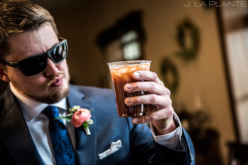 Edgewood Inn Wedding | Colorado Springs Wedding Photographer | Groomsmen drinking | J La Plante Photo