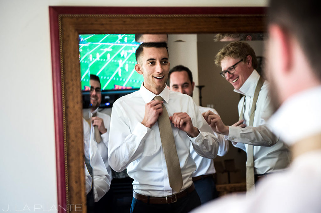 Fall Copper Mountain Wedding | Groom getting ready | Colorado Destination Wedding Photographer | J La Plante Photo