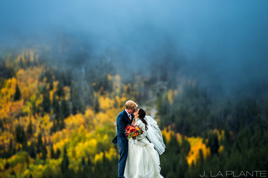 Fall Copper Mountain Wedding | Bride and groom portrait | Colorado Destination Wedding Photographer | J La Plante Photo