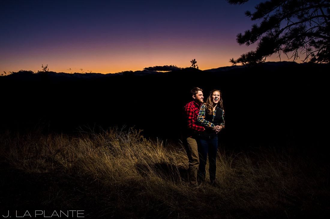 Colorado Mountain Engagement | Sunset engagement photo | Estes Park wedding photography | J La Plante Photo