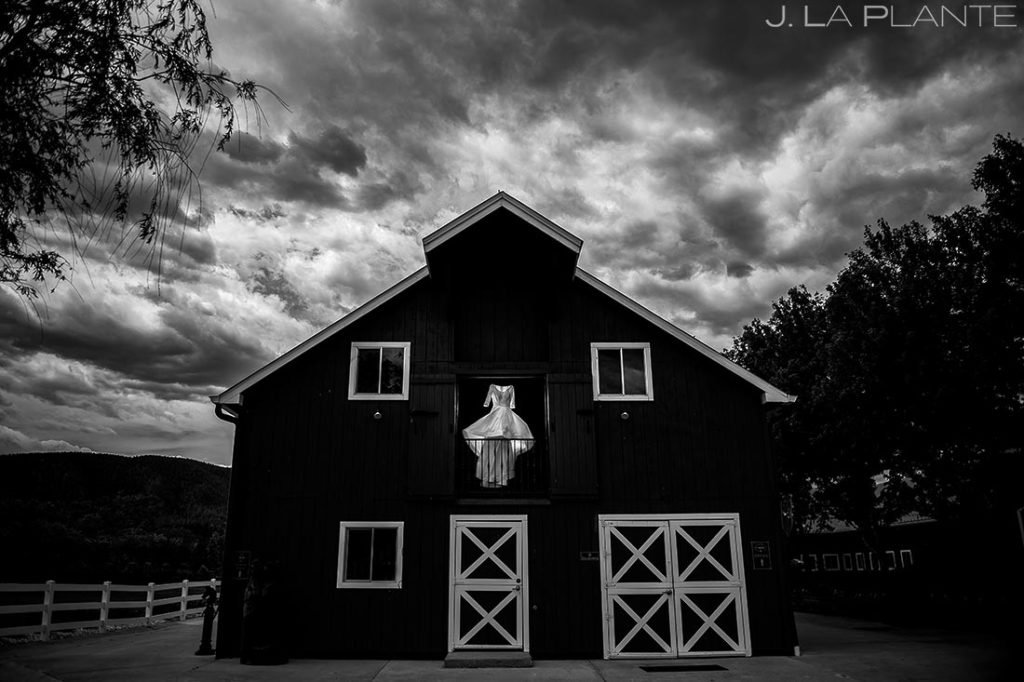 Cool Wedding Dress Photo | Crooked Willow Farms Wedding | Colorado Wedding Photographers | J. La Plante Photo
