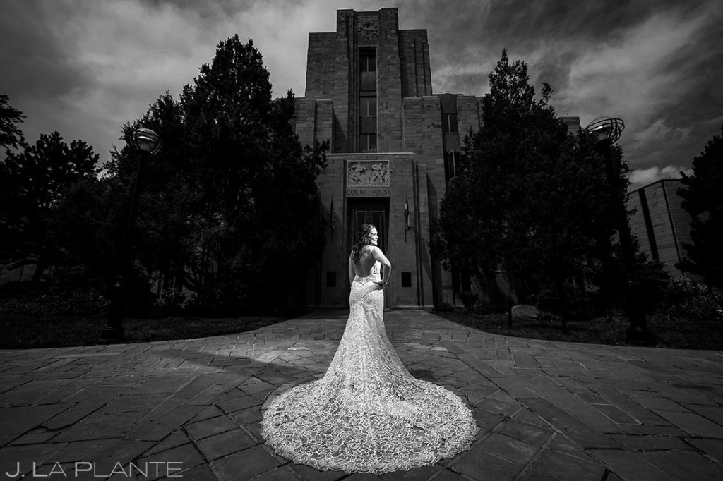 Bride on Pearl Street Boulder | Downtown Boulder Wedding | Boulder Wedding Photographers | J. La Plante Photo