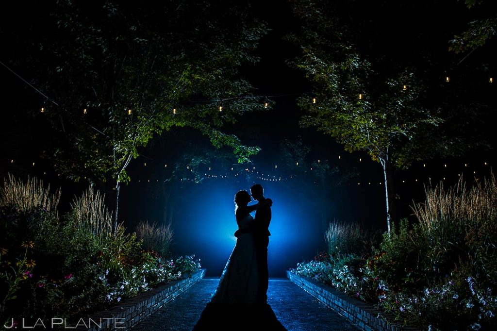 Silhouette Photo of Bride | Crooked Willow Farms Wedding | Colorado Springs Wedding Photographer | J. La Plante Photo