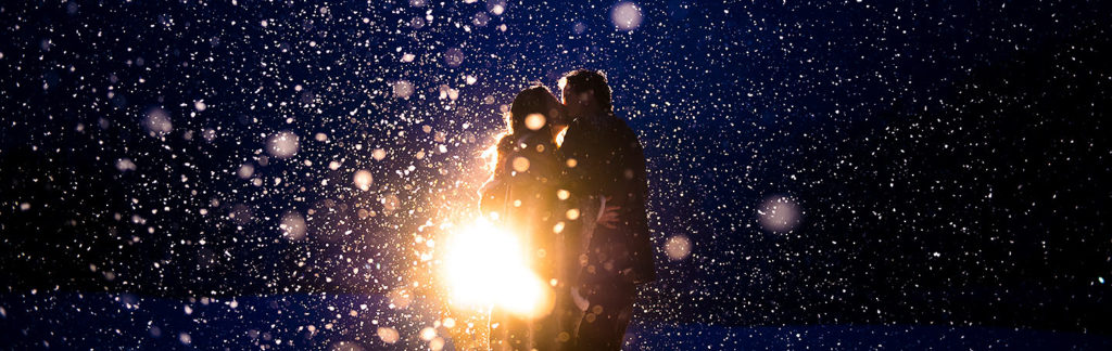 Bride and groom in snow | Evergreen Lake House Wedding | Evergreen Wedding Photographer | J. La Plante Photo