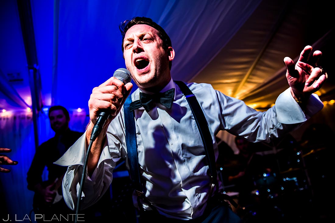 Groom Singing with Live Band | Vail Wedding Photographer | J. La Plante Photo