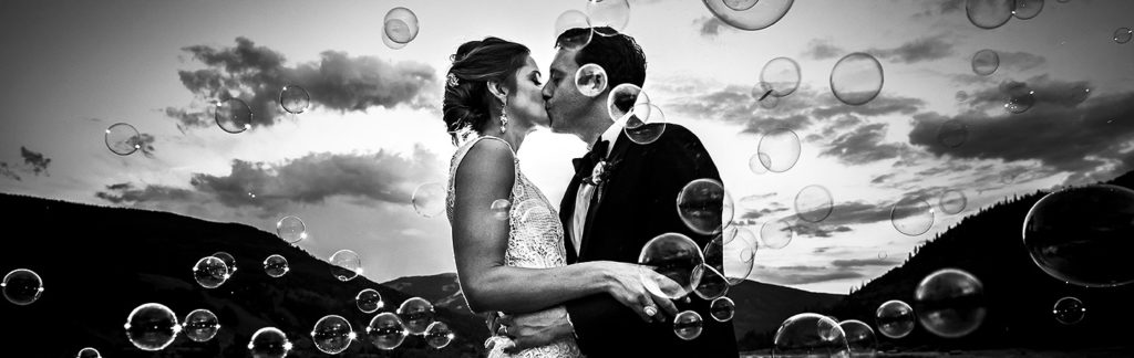Bride and Groom Sunset Photo | Camp Hale Wedding | Vail Wedding Photographer | J. La Plante Photo