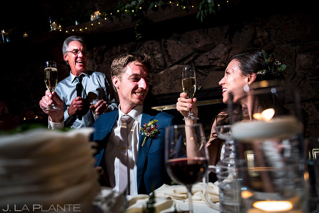 Father of the Groom Speech | Estes Park Wedding Photographer | J. La Plante Photo
