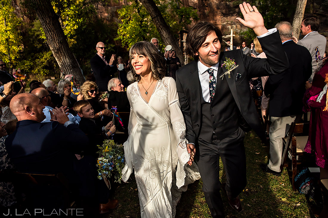 Outdoor Wedding Ceremony | Planet Bluegrass Wedding | Boulder Wedding Photographer | J. La Plante Photo