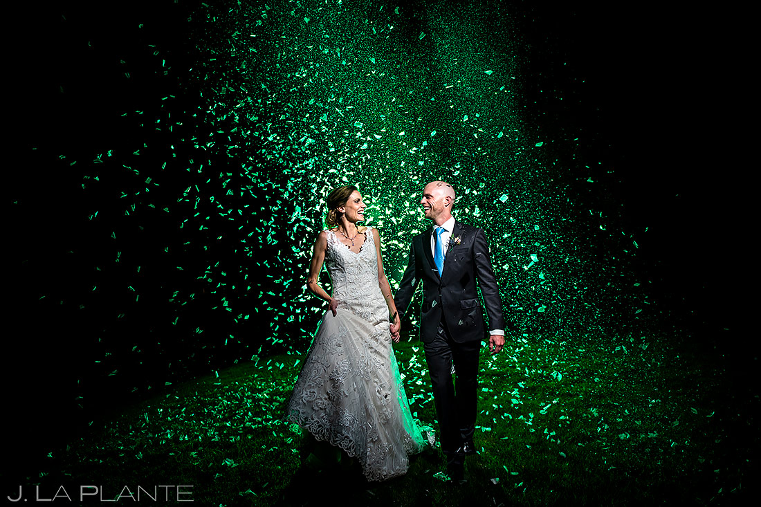 Wedding Confetti Cannons | Boulder Wedding Photographer | J. La Plante Photo