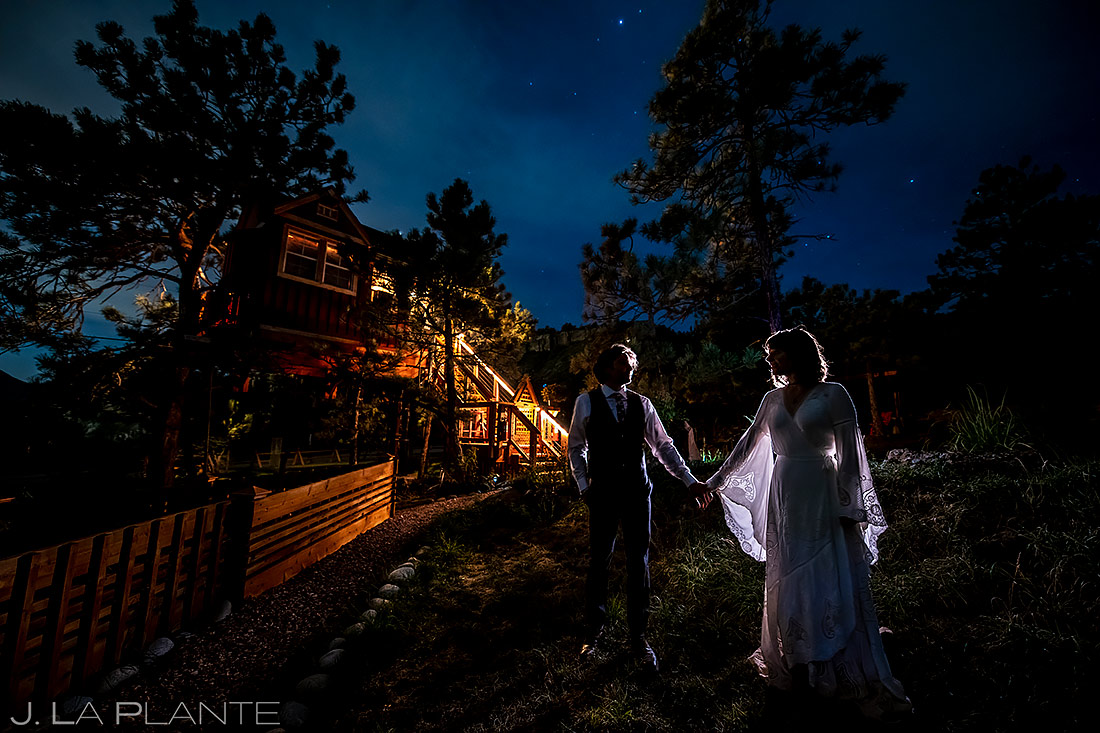 Nighttime Wedding Photo | Planet Bluegrass Wedding | Boulder Wedding Photographer | J. La Plante Photo