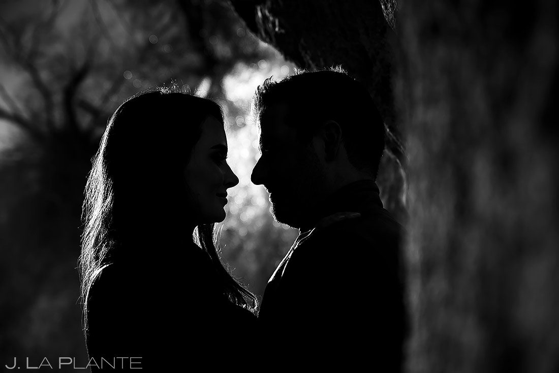 Bride and Groom Silhouette | Rifle Falls Engagement | Colorado Wedding Photographers | J. La Plante Photo