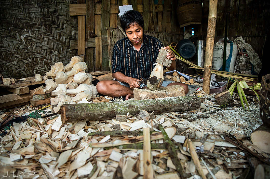 Local Man Carving | Indonesia | Travel Photography | J. La Plante Photo