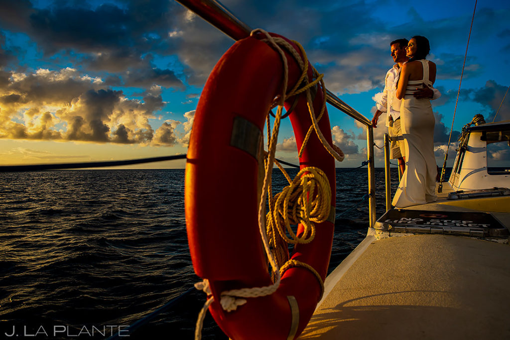 Sunset Catamaran Cruise | St Lucia Wedding | Destination Wedding Photographer | J. La Plante Photo