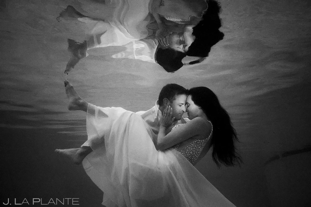 Underwater Bride and Groom Portrait | St Lucia Wedding | Destination Wedding Photographer | J. La Plante Photo