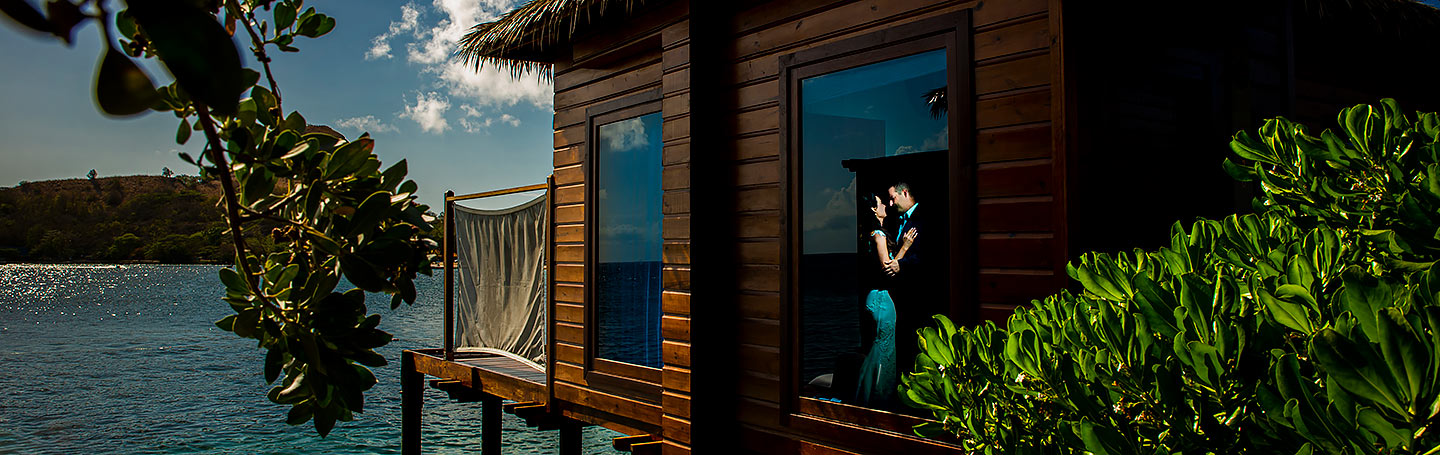 Bride and Groom in Overwater Bungalo | St Lucia Wedding | Destination Wedding Photographer | J. La Plante Photo