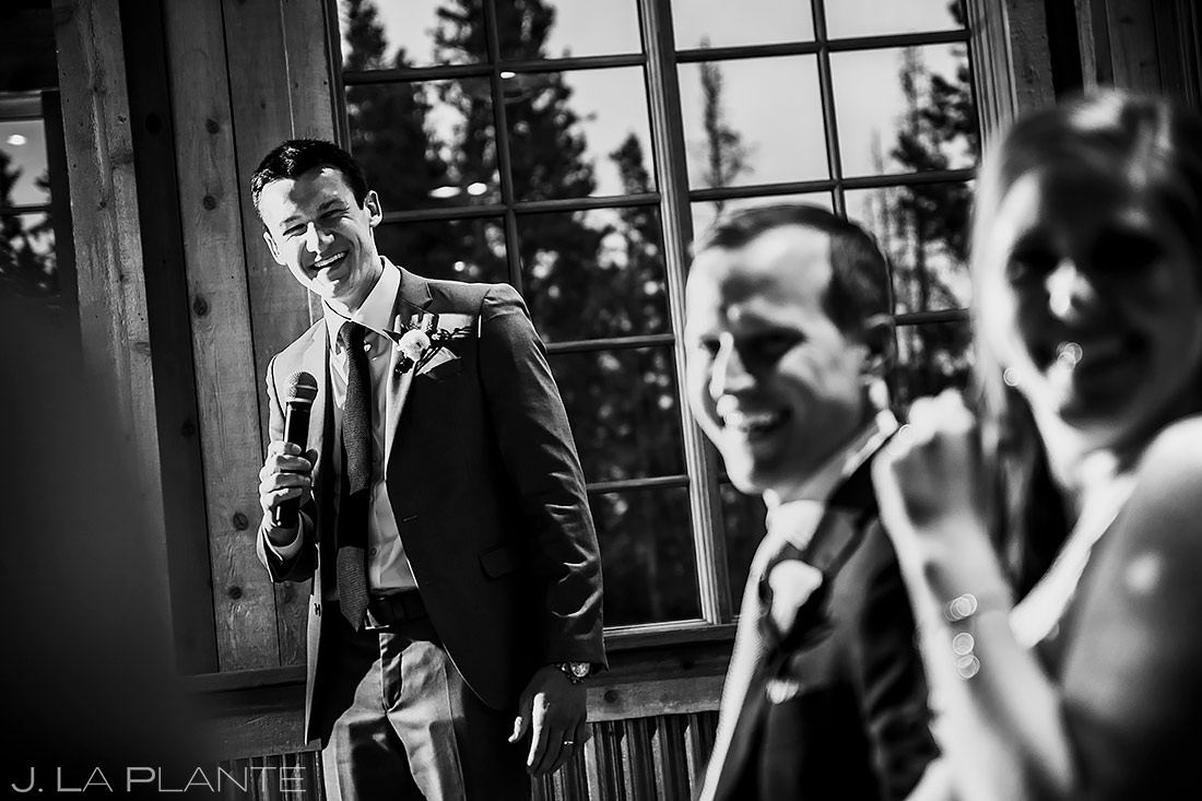 Wedding Toasts | Tenmile Station Wedding | Breckenridge Wedding Photographer | J. La Plante Photo