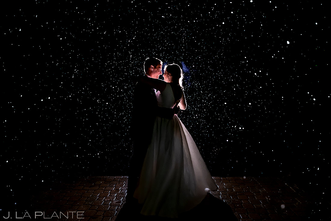 Bride and Groom in the Snow | Tenmile Station Wedding | Breckenridge Wedding Photographer | J. La Plante Photo