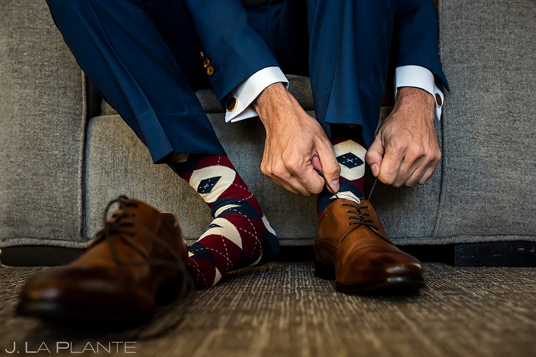 Groom Getting Ready | Aspen Meadows Resort Wedding | Aspen Wedding Photographer | J. La Plante Photo