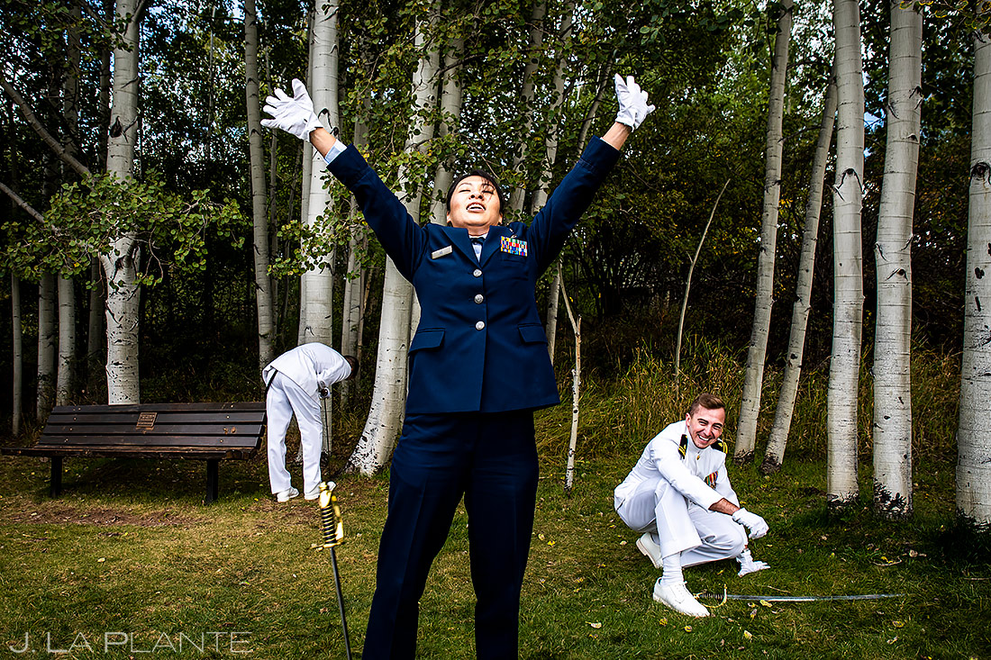 Military Wedding Ceremony | Aspen Meadows Resort Wedding | Aspen Wedding Photographer | J. La Plante Photo
