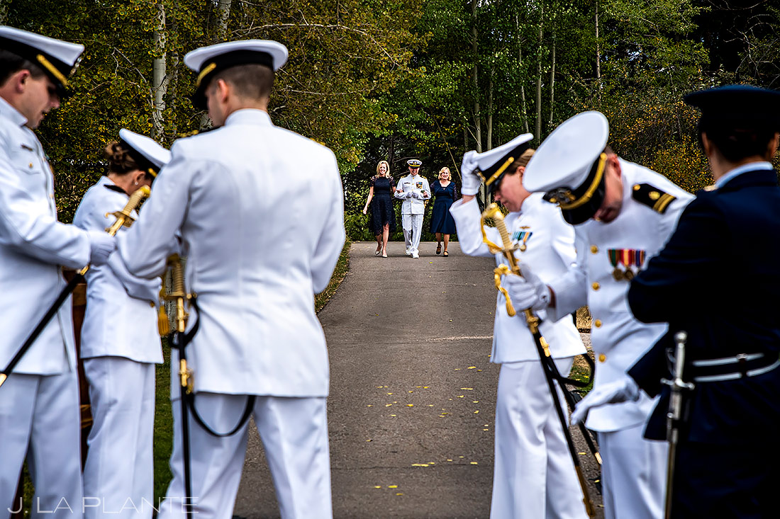 Military Wedding Ceremony | Aspen Meadows Resort Wedding | Aspen Wedding Photographer | J. La Plante Photo