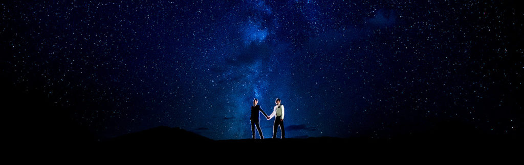 Groom and Groom Under the Stars | Aspen Meadows Resort Wedding | Aspen Wedding Photographer | J. La Plante Photo
