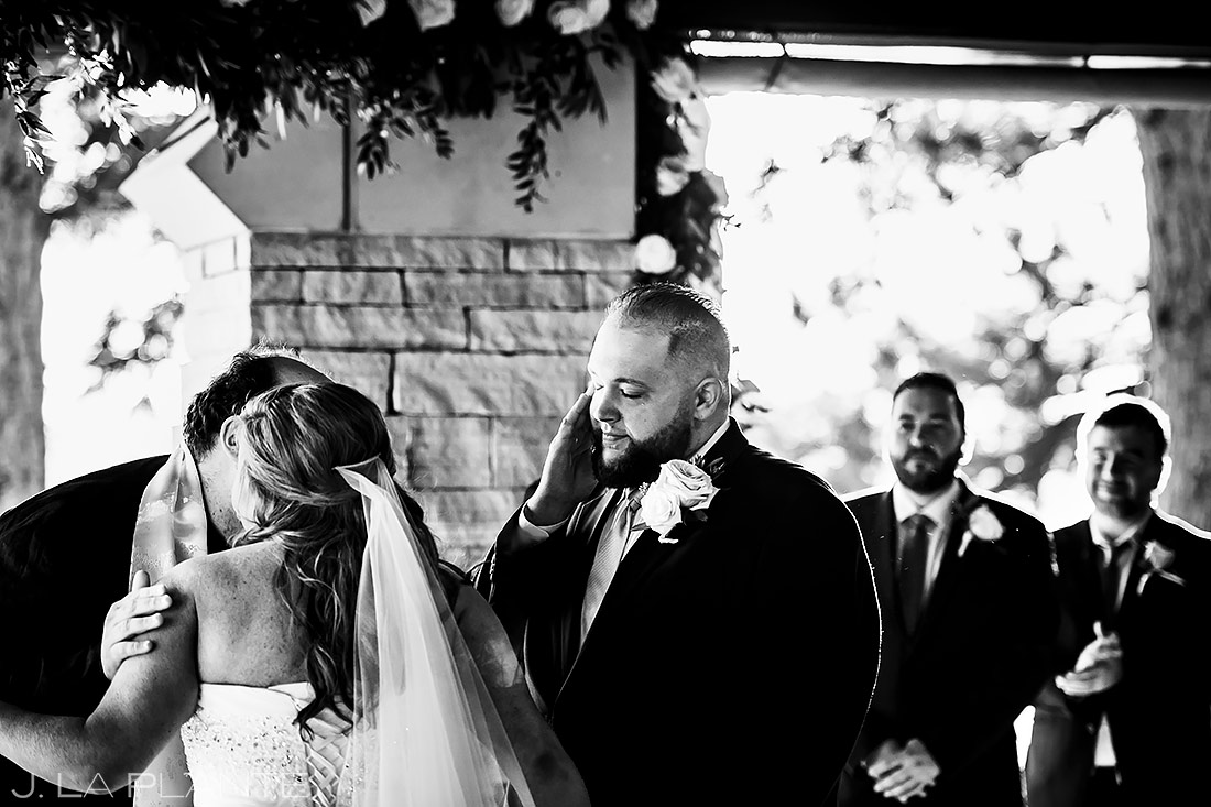 Groom Crying During Ceremony | Denver Wedding | Denver Wedding Photographer | J. La Plante Photo