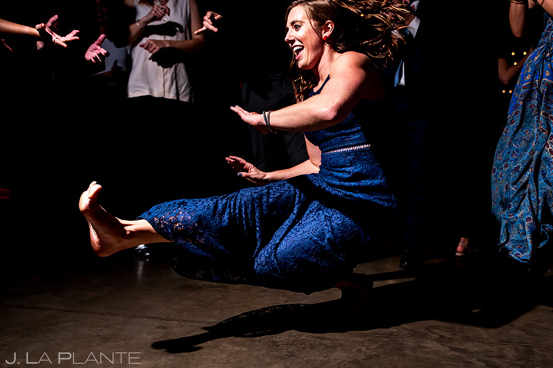 Reception dance party | Spruce Mountain Ranch Wedding | Denver Same Sex Wedding Photographer | J. La Plante Photo