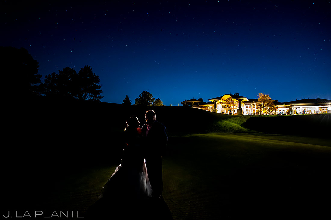 Bride and Groom Under the Stars | Sanctuary Golf Course Wedding | Denver Wedding Photographer | J. La Plante Photo