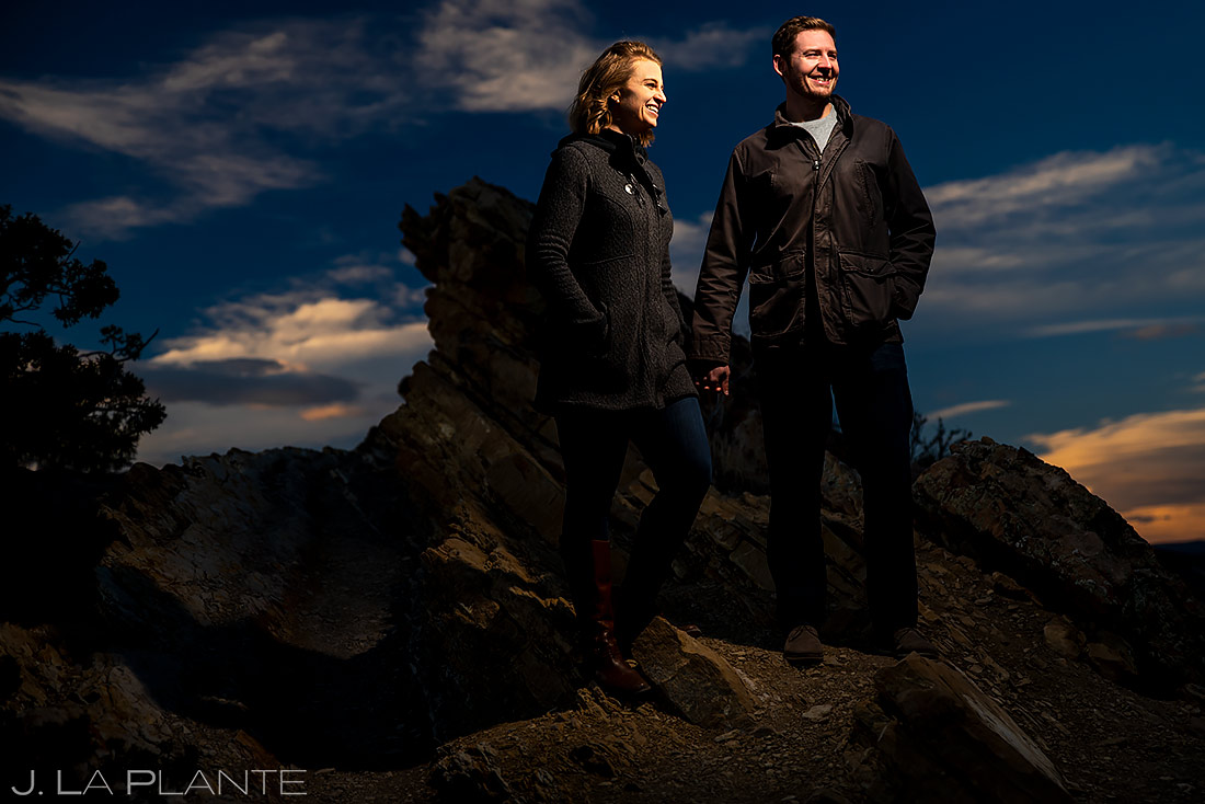 Unique Sunset Engagement Photos | Royal Gorge Engagement | Colorado Wedding Photographer | J. La Plante Photo