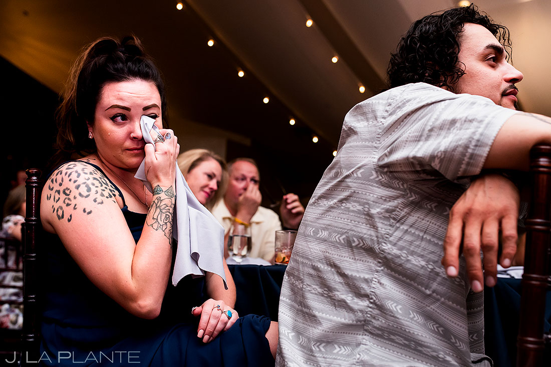 lionsgate wedding guests crying candid wedding photography