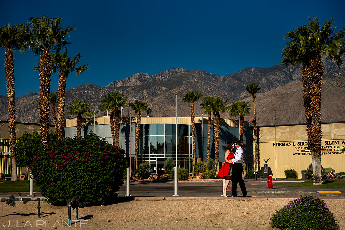 palms springs air museum engagement session in palm springs california
