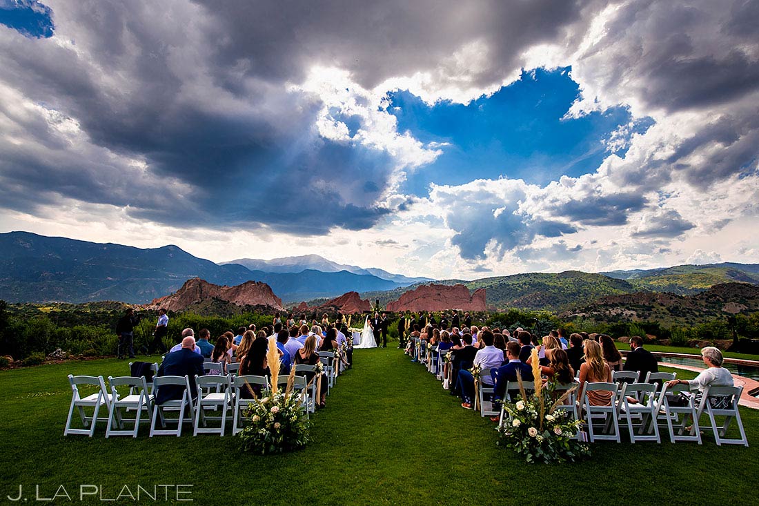 Garden of the Gods Resort wedding ceremony in Colorado Springs