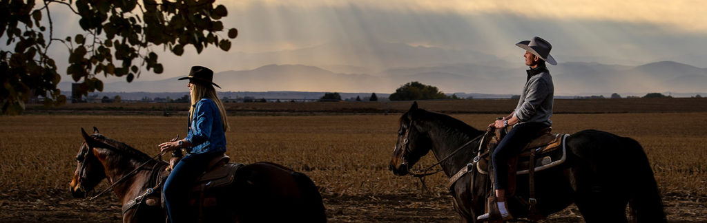 horseback riding engagement in Colorado