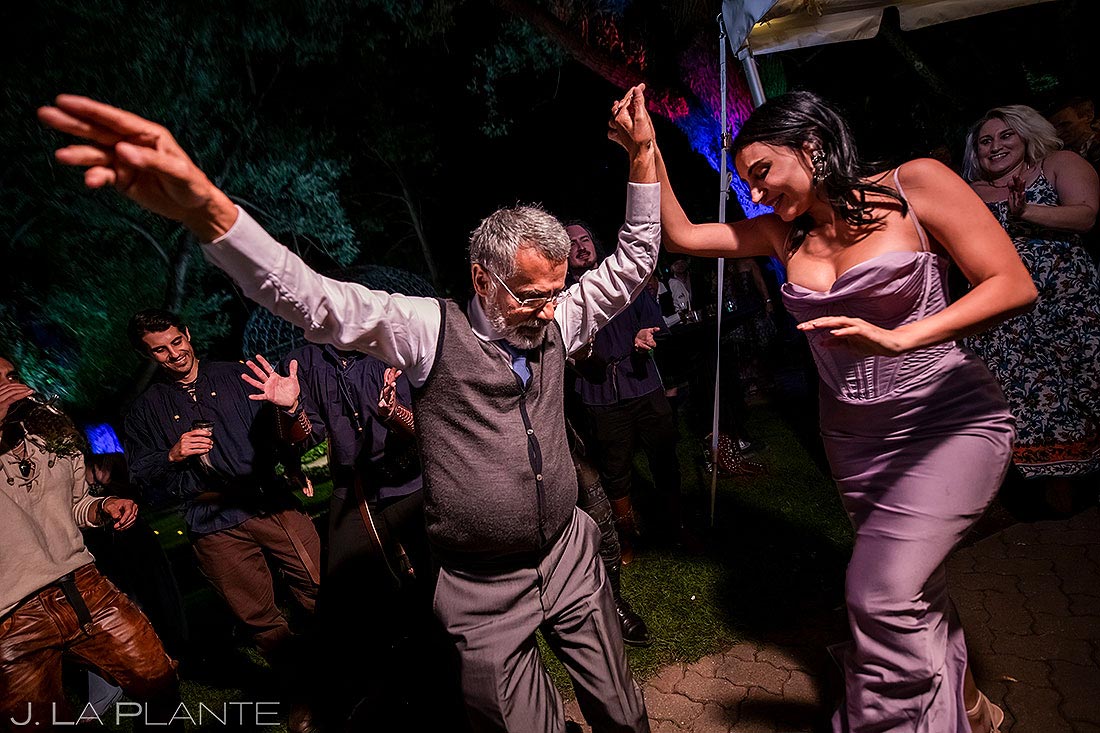 Indian dance party at Dunafon Castle wedding