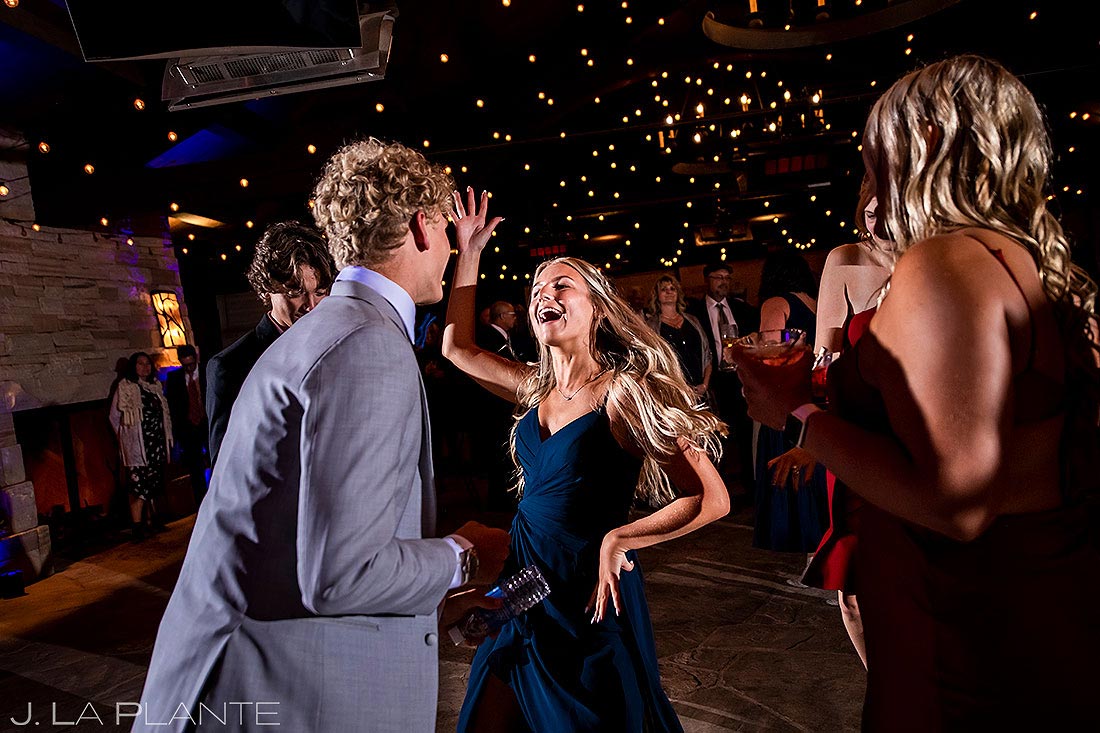 wedding guests dancing at sanctuary wedding reception