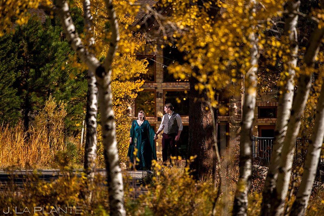 portrait of bride and groom at Della Terra wedding in Estes Park, Colorado