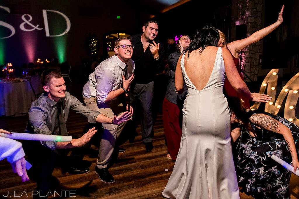 wedding reception dance party at Cielo at Castle Pines wedding