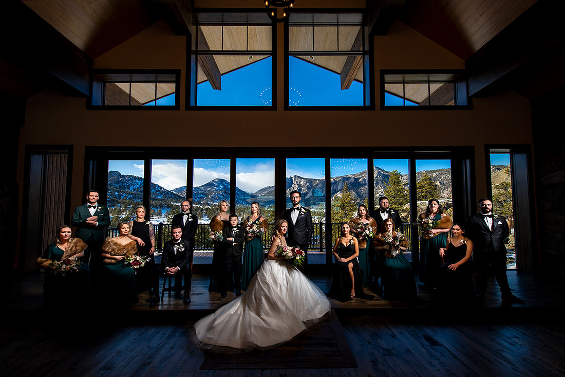 vibrant wedding photography at the Black Canyon Inn in Estes Park, Colorado