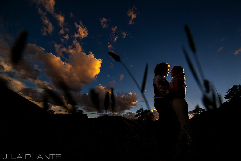best wedding photos of 2022 sunset portrait of bride and groom